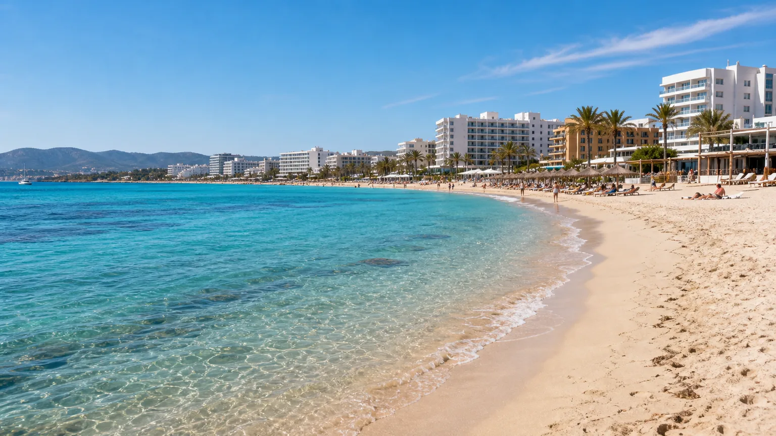 Playa d'en Bossa em Ibiza